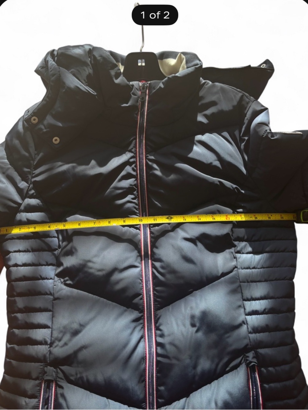 Tommy Hilfiger Women’s Navy Quilted Hooded Puffer Coat - - Picture 7 of 8